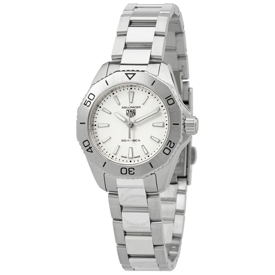 Tag Heuer Aquaracer Quartz White Dial Ladies Watch WBP1411-BA0622