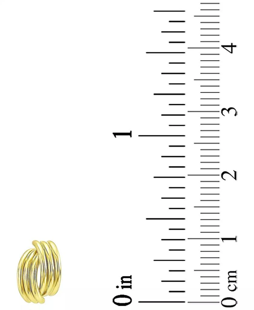 Macy's Ribbed Stud Earrings in 10k Yellow Gold 3