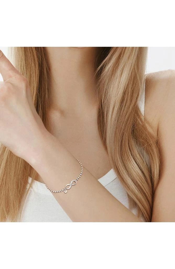 DELMAR Infinity Bead Link Bracelet 4