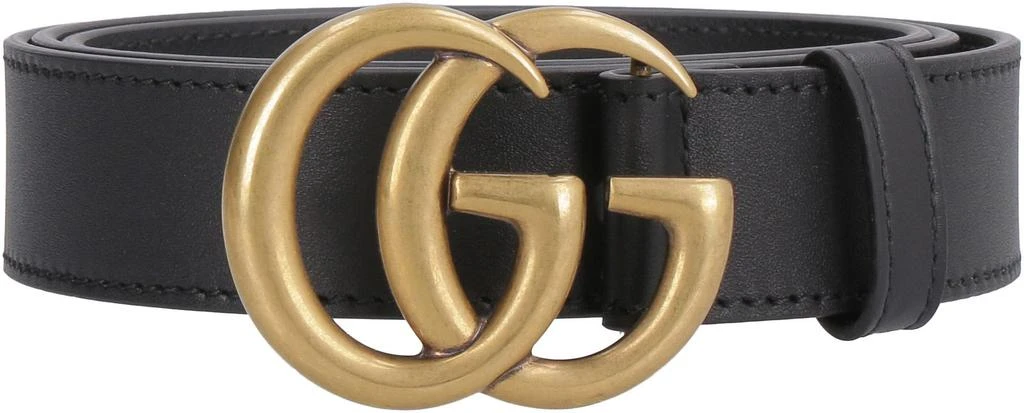 Gucci GUCCI DOUBLE G BUCKLE LEATHER BELT 2
