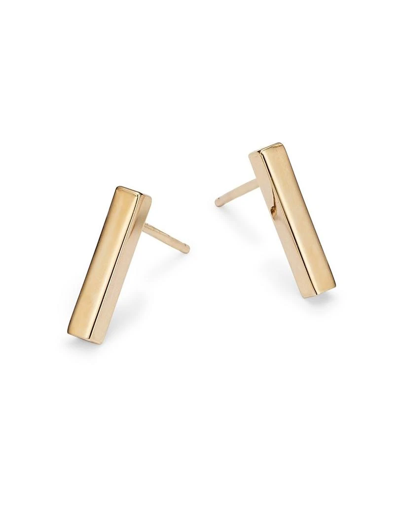Moon & Meadow Bar Stud Earrings in 14K Yellow Gold - Exclusive 3