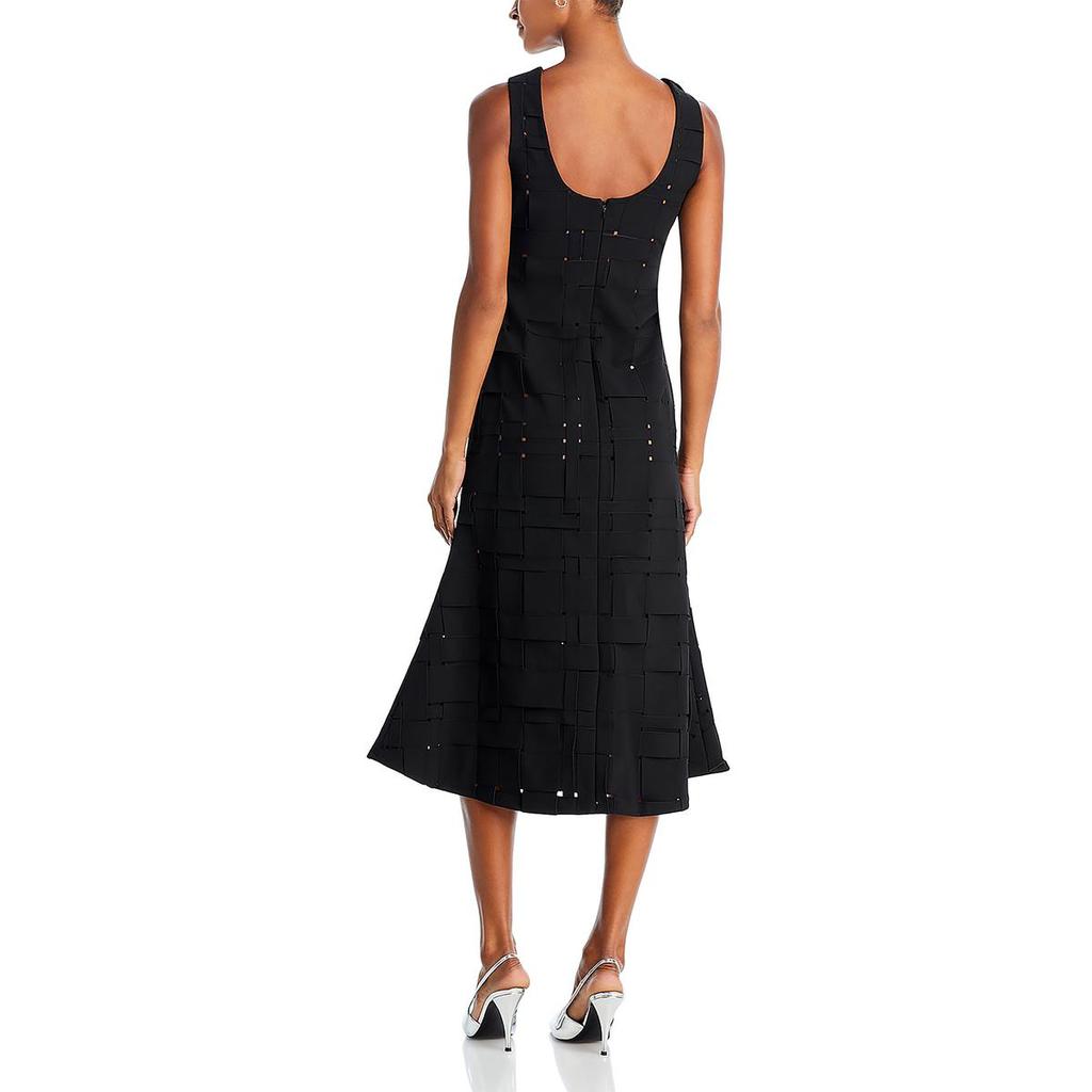 A.W.A.K.E MODE Womens Woven Fitted Midi Dress