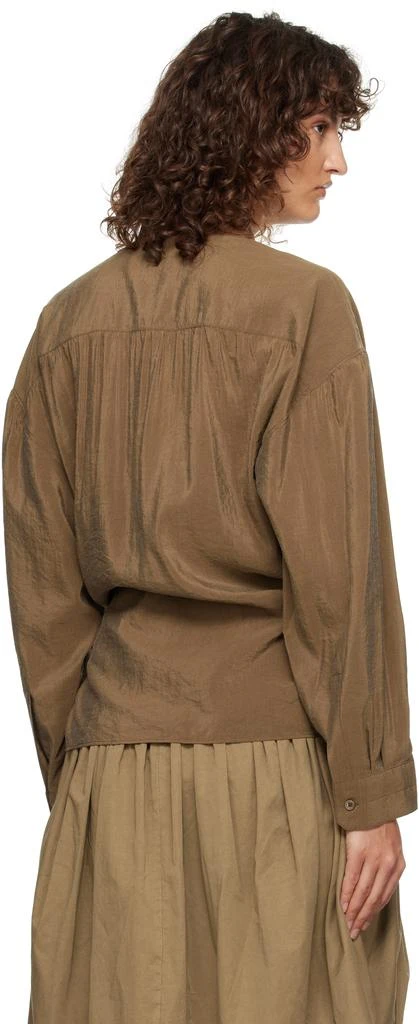 Lemaire Tan Straight Collar Twisted Shirt 3