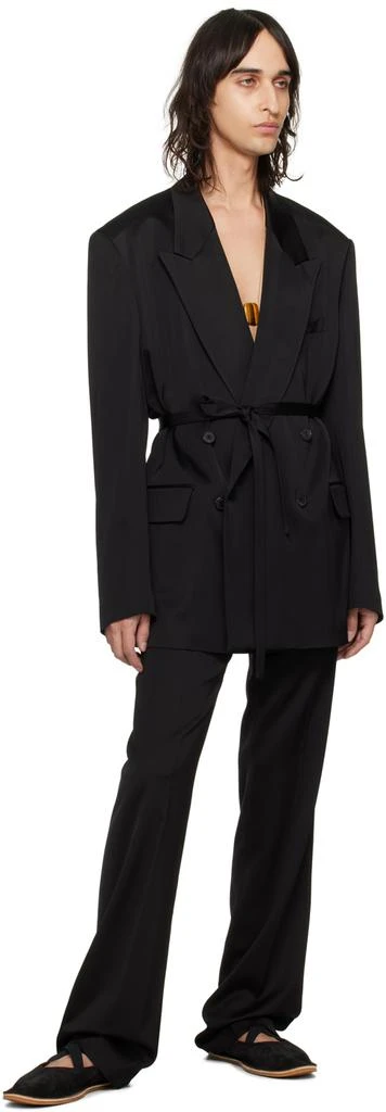 Dries Van Noten Black Creased Trousers 4