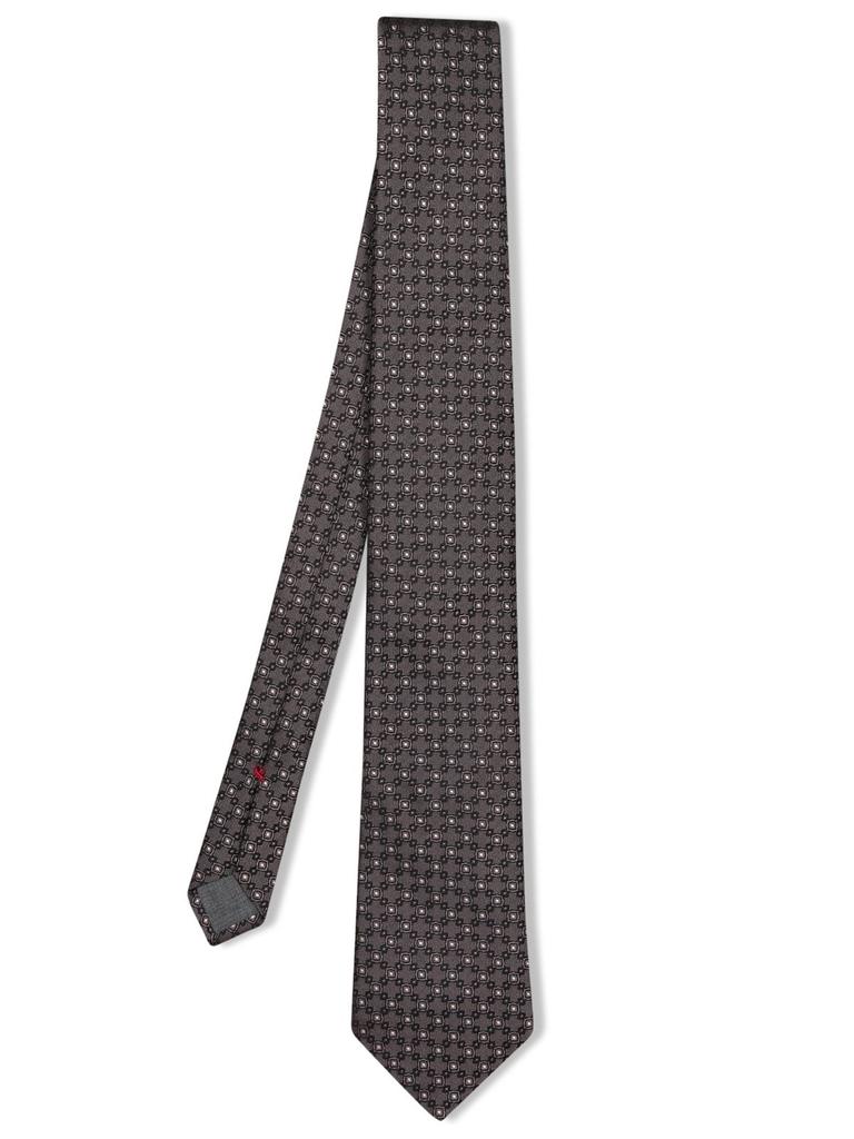 Brunello Cucinelli Brunello Cucinelli Dot-Jacquard Pointed Tip Tie