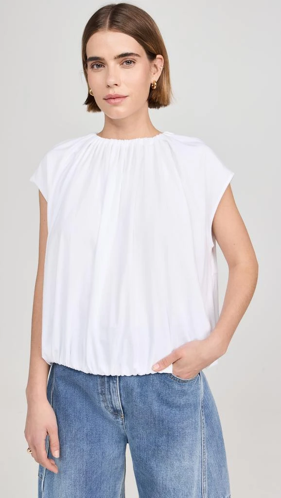 Tibi Shirred Neck Circular Tee 6