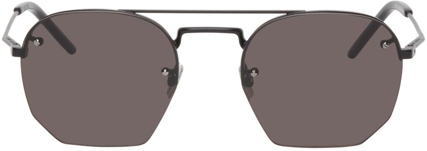 Saint Laurent Black SL 422 Aviator Sunglasses