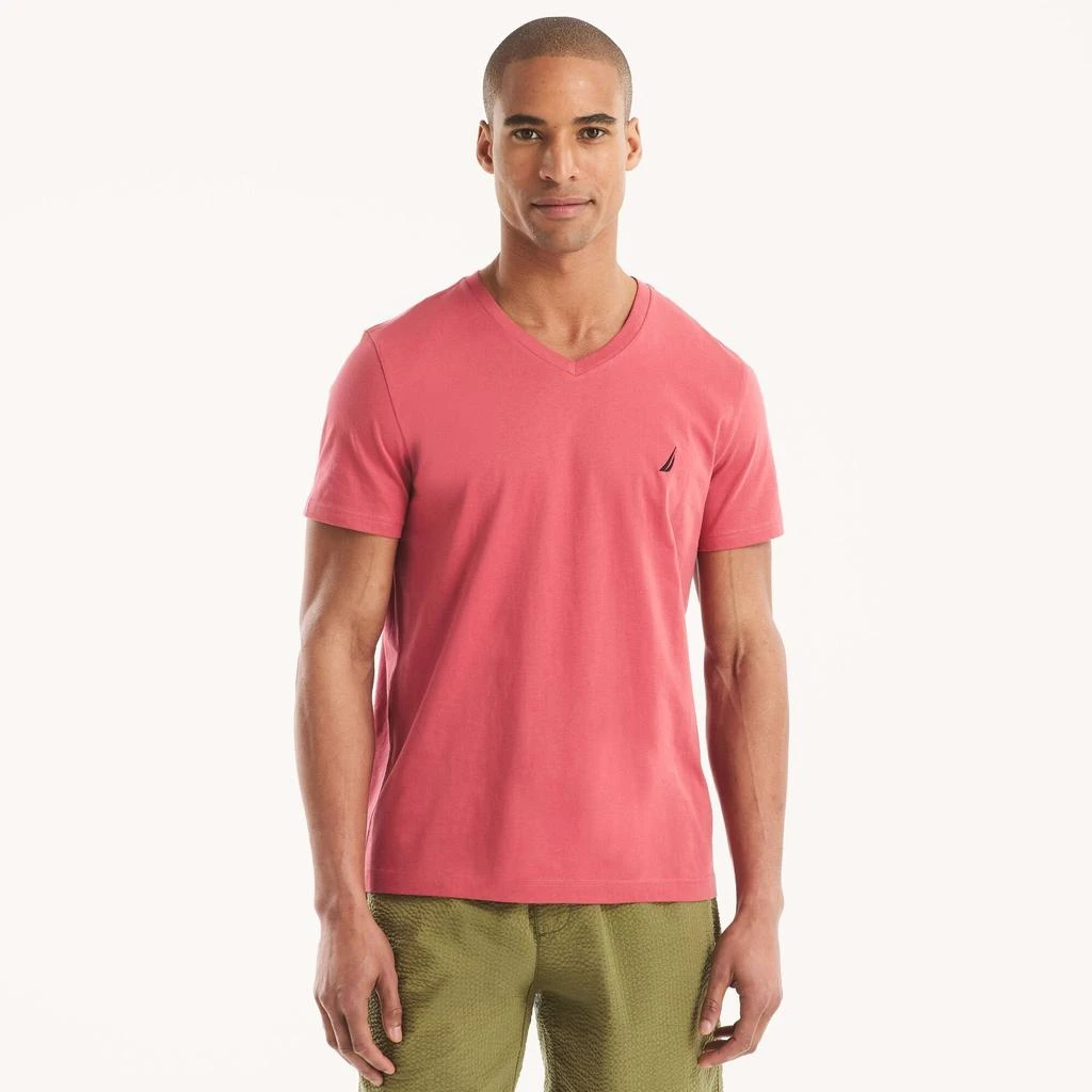 Nautica Mens Premium Cotton V-Neck T-Shirt 9