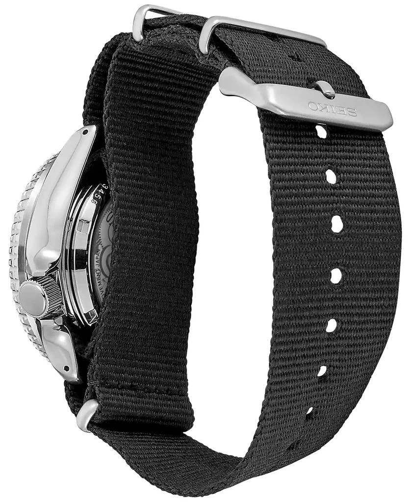 Seiko LIMITED EDITION Men's Automatic 5 Sports Black Nylon Strap Watch 42.5mm, Created for Macy's 4