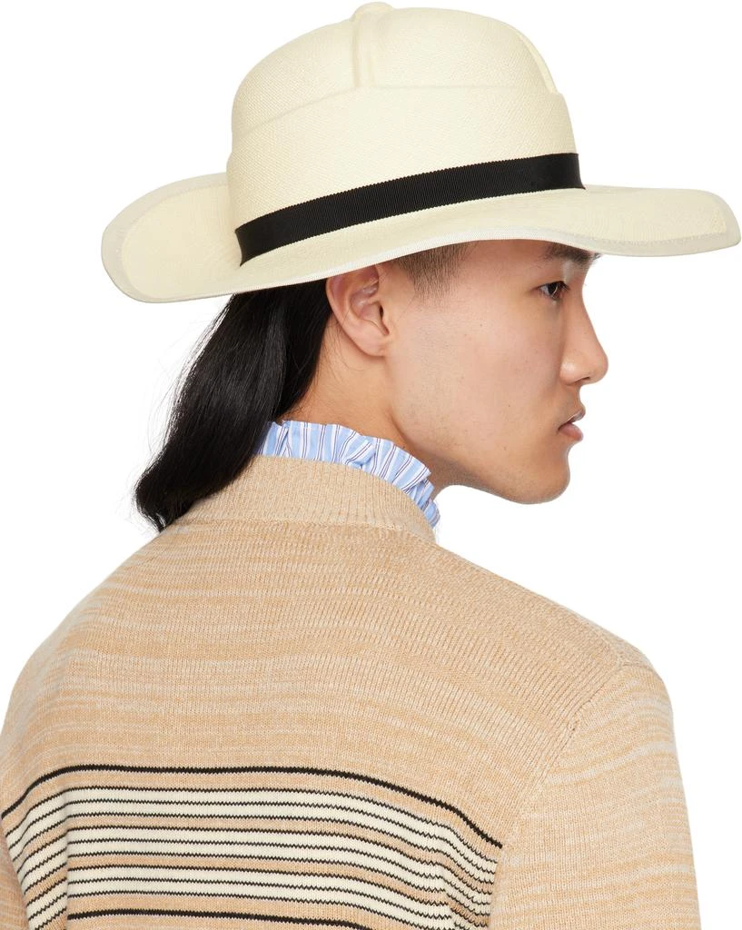 Valentino Off-White Large Brim Panama Hat 3