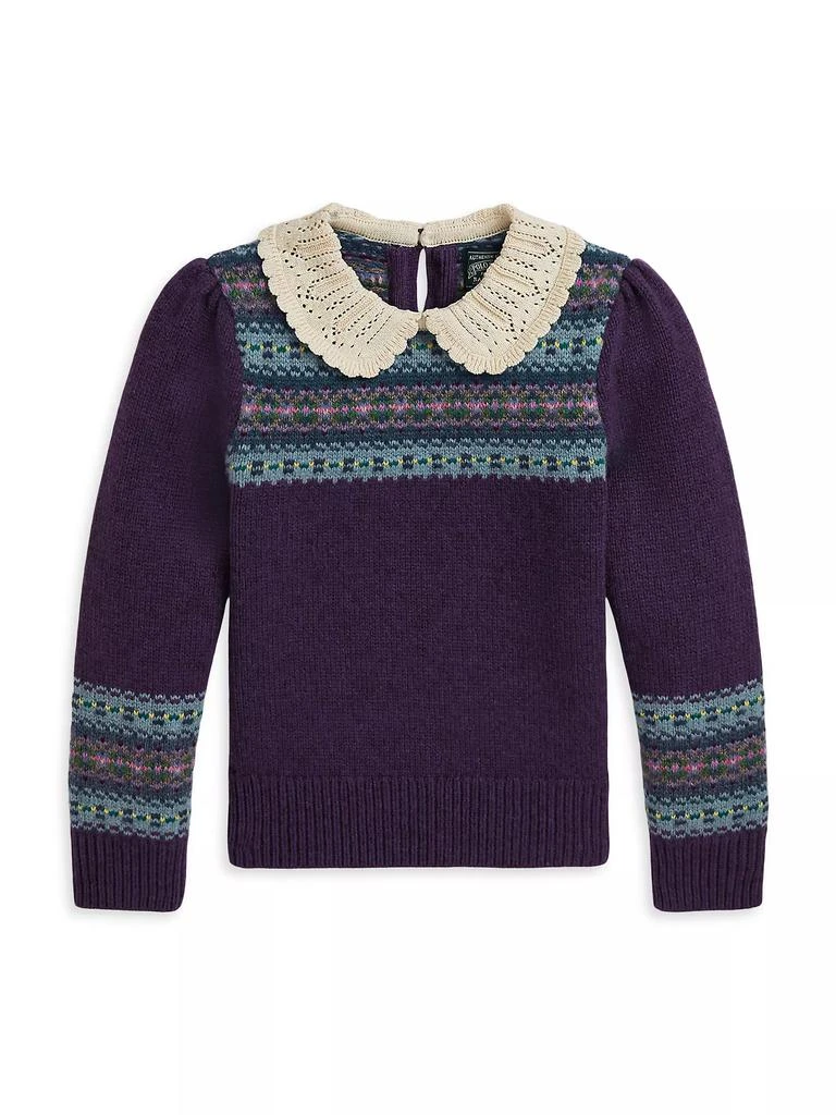 Ralph Lauren Little Girl's & Girl's Fair Isle Wool-Blend Sweater 1