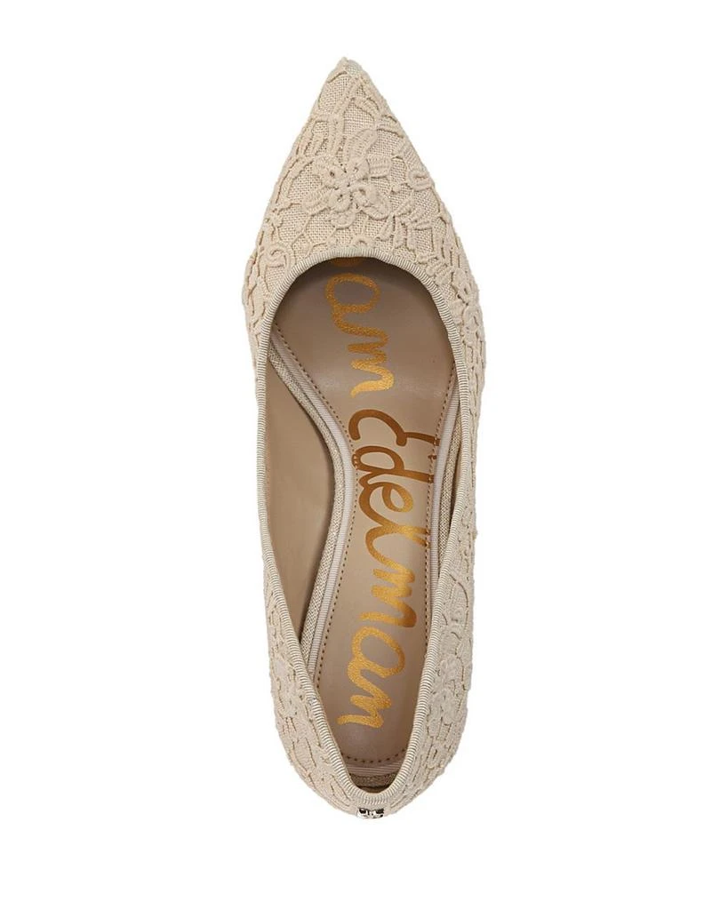 Sam Edelman Women's Hazel Pointed Toe Floral Topstitching High Heel Pumps 6