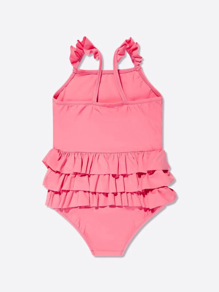 Mini Rodini Mini Rodini Girls Owl Frill Swimsuit in Pink 2