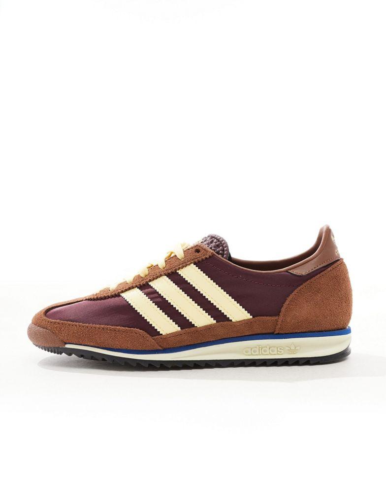 adidas Originals adidas Originals SL 72 OG trainers in brown and yellow