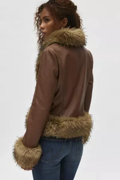 Silence + Noise Silence + Noise Brianna Faux Fur Trim Jacket 4