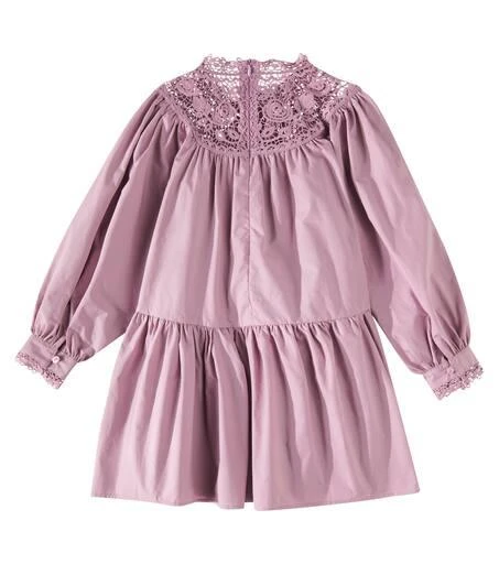 Petite Amalie Appliqué cotton poplin dress 4