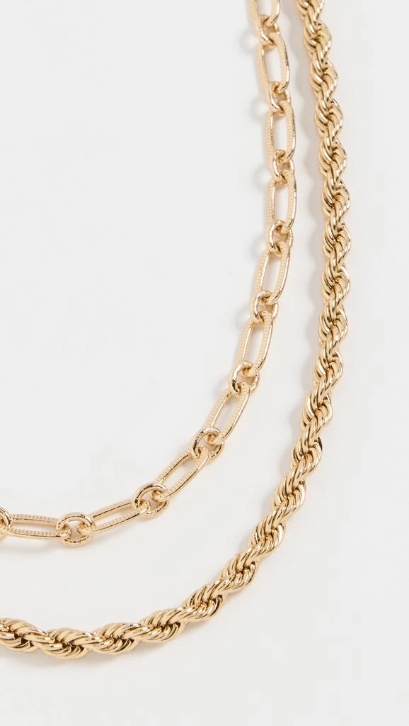 Argento Vivo Rope & Link 2 Row Necklace 3