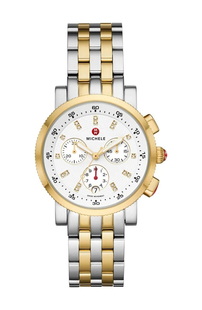 Michele Women's Diamond Accent Two-Tone Sport Sail Watch, 38mm - 0.06ctw 1
