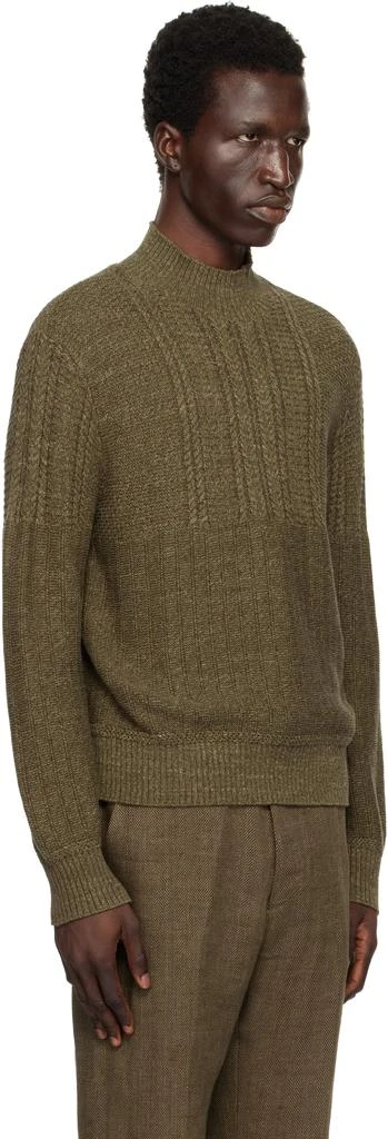 RRL Green Cotton Mockneck Sweater 2