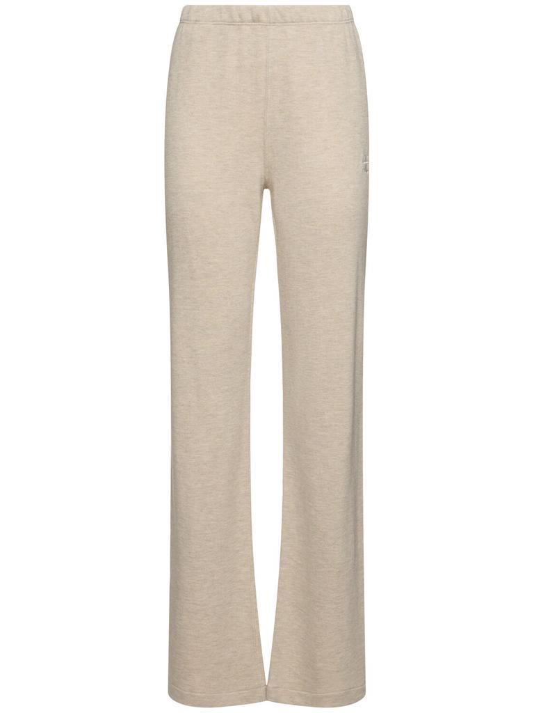 ÉTERNE Straight Cotton & Viscose Sweatpants