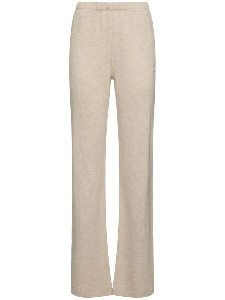 ÉTERNE Straight Cotton & Viscose Sweatpants 1