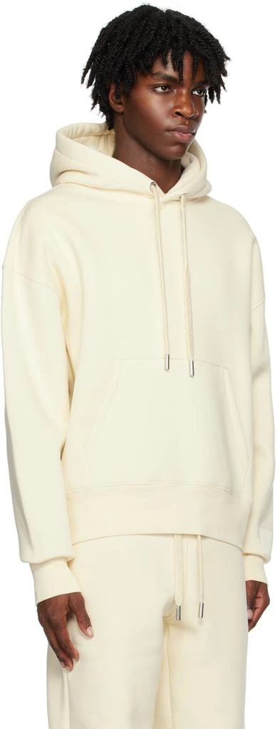 AMI Paris Off-White Drawstring Hoodie 2