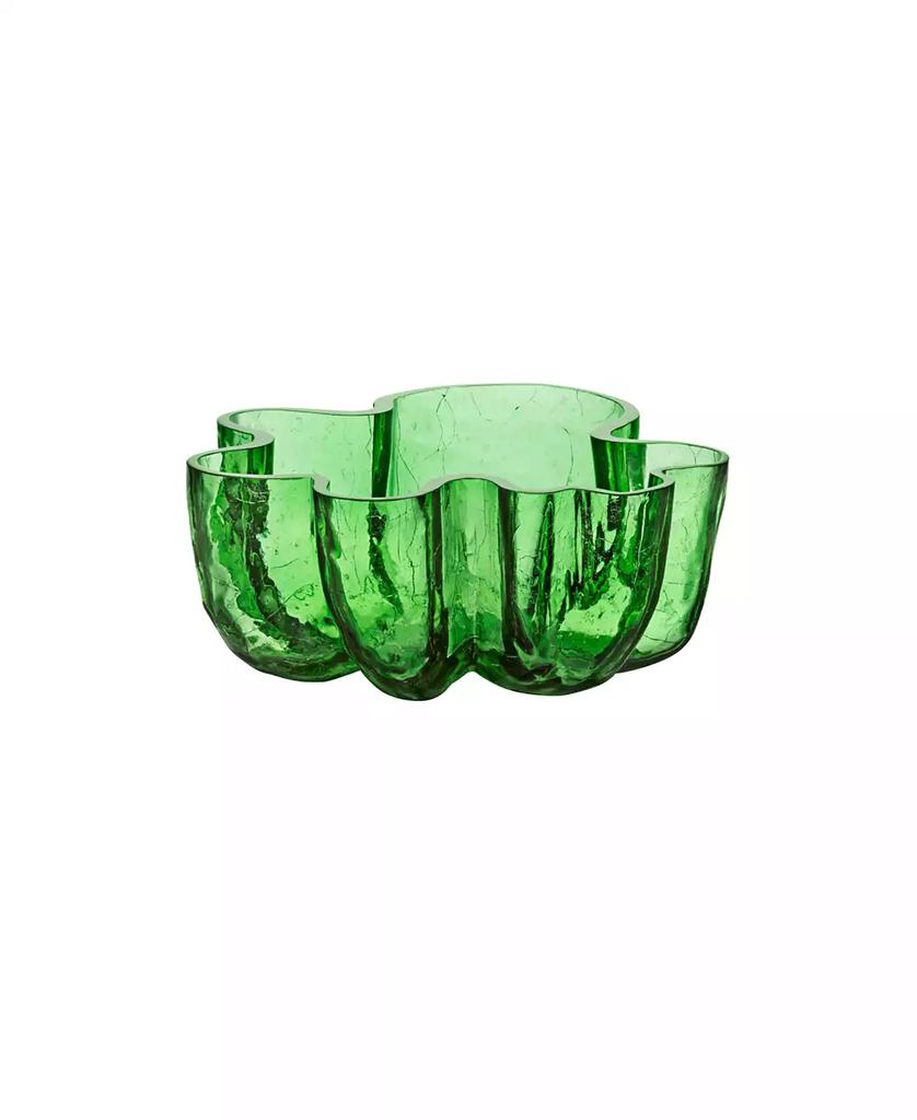 Kosta Boda 4'' Crackle Crystal Glass Decor Bowl