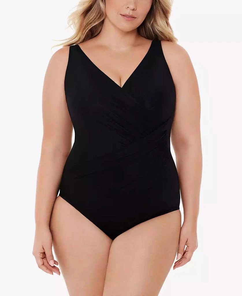 Miraclesuit Women's Plus Must Haves Oceanus Tummy Control One Piece Swimsuit 1