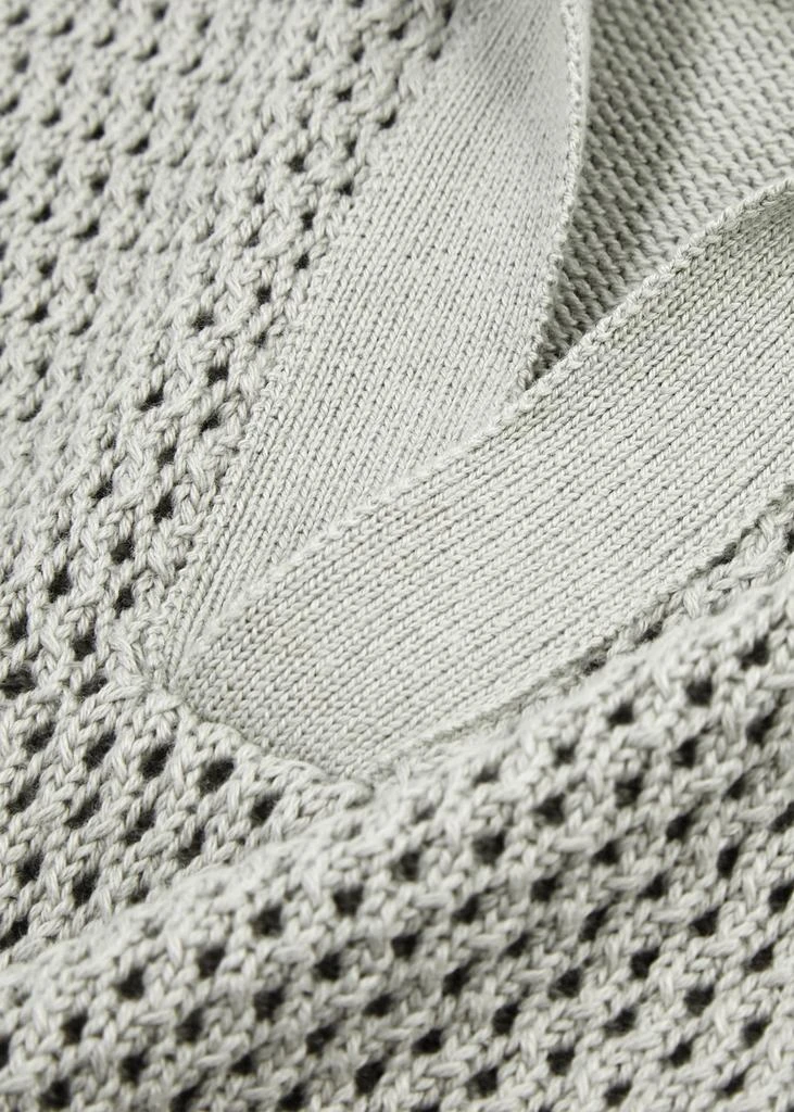 Oliver Spencer Penhale pointelle-knit cotton polo shirt 5
