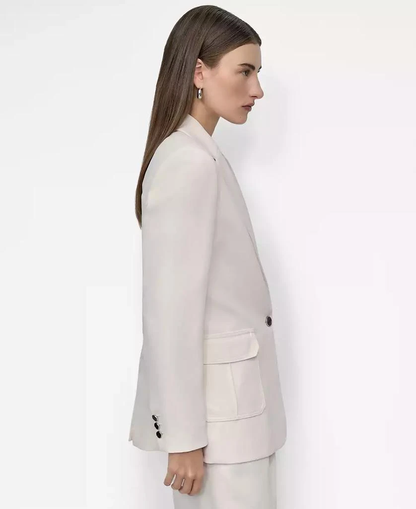 DKNY Women's Aero Crepe Notch-Collar One-Button Blazer 3