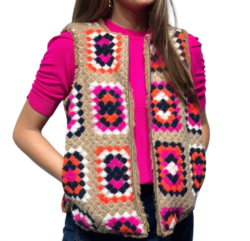 VILAGALLO Vilagallo - Naomi Reversible Crochet Vest