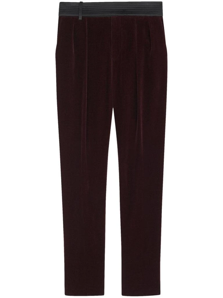 SAINT LAURENT Saint Laurent Men Velvet Tailored Pants 1