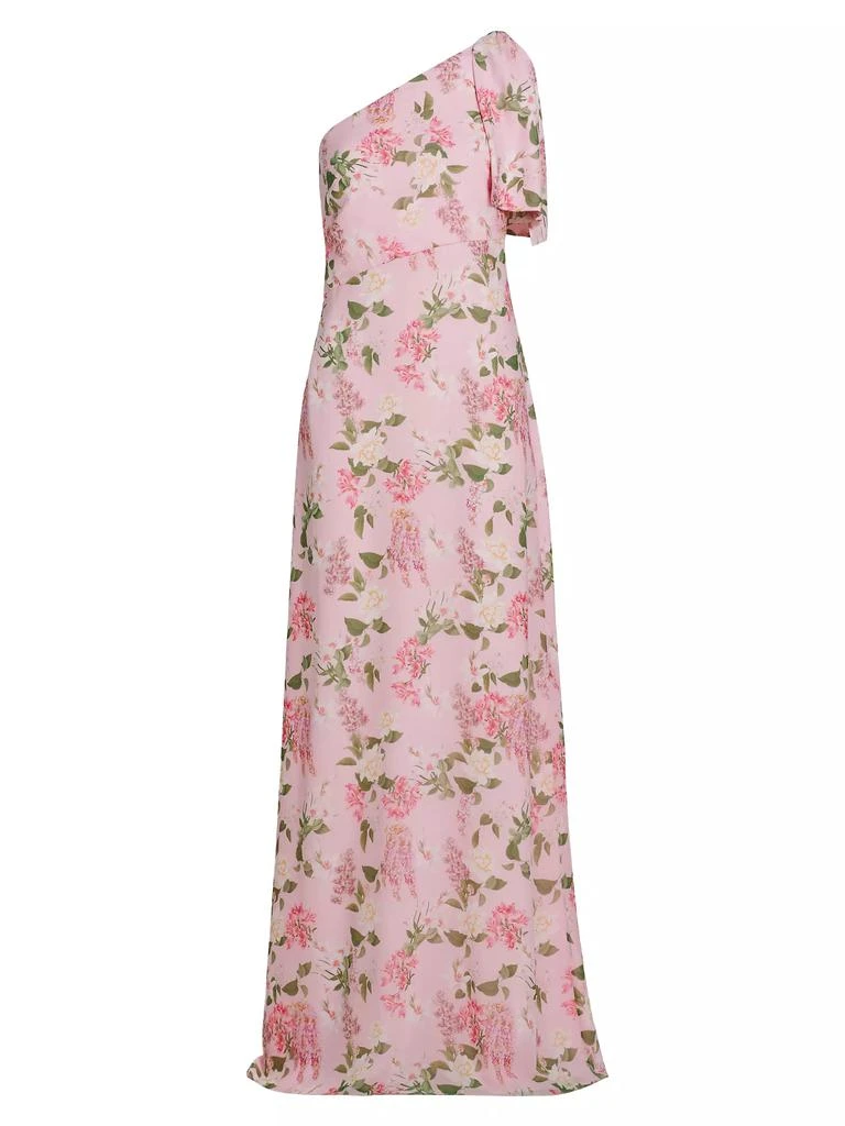 Sachin & Babi Chelsea Floral One-Shoulder Gown 1
