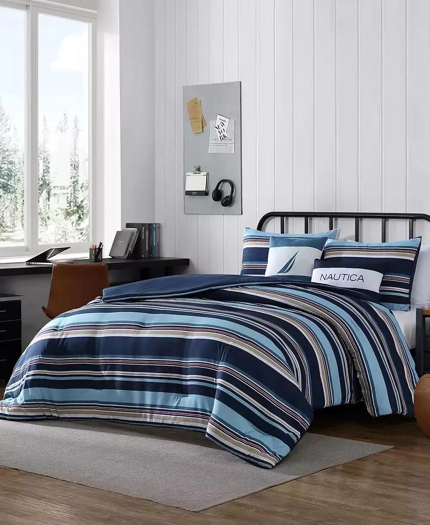 Nautica Colton Stripe 5 Piece Comforter Set 6