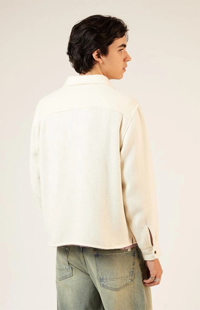 PacSun Cream Tweed Overshirt 3