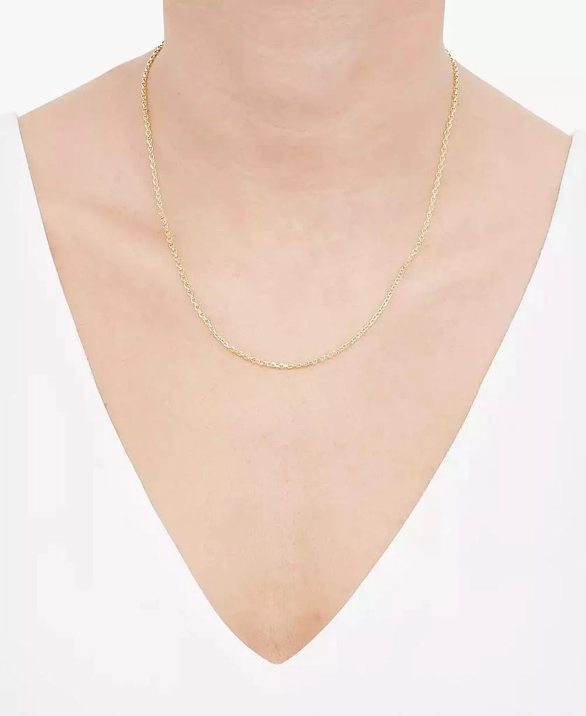Macy's Polished Rolo Link 18" Chain Necklace in 14k Gold 2