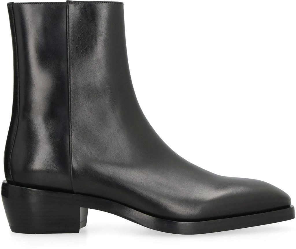 Salvatore Ferragamo Ferragamo Squared-Toe Side-Zip Ankle Boots 1