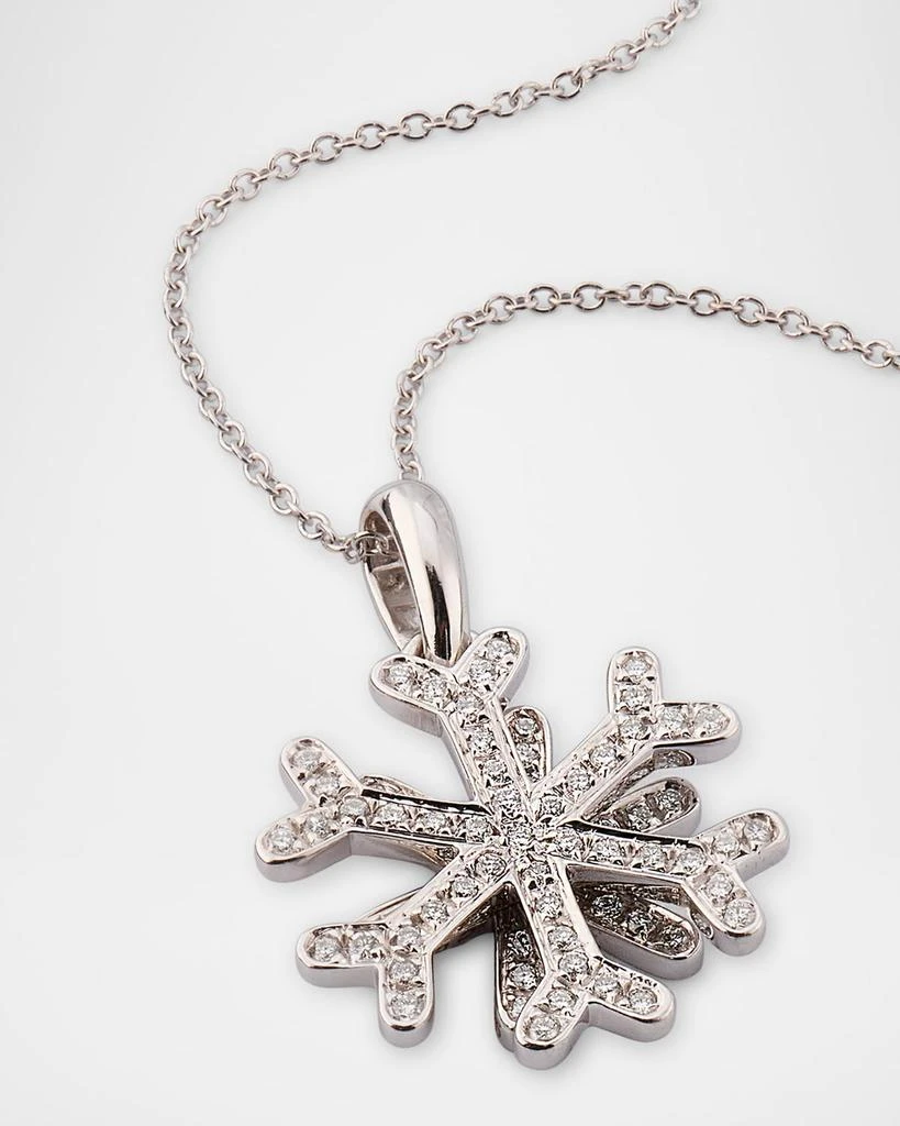 NM Estate Estate MarinaB 18K White Gold Diamond Snowflake Necklace 3