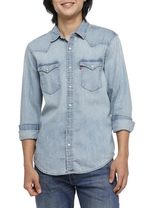 Levi's S Standard Red Cast Stonewash Classic Western Shirt 1