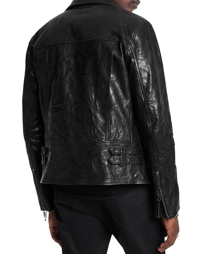 John Varvatos   Chelsea Slim Fit Leather Moto Jacket  4