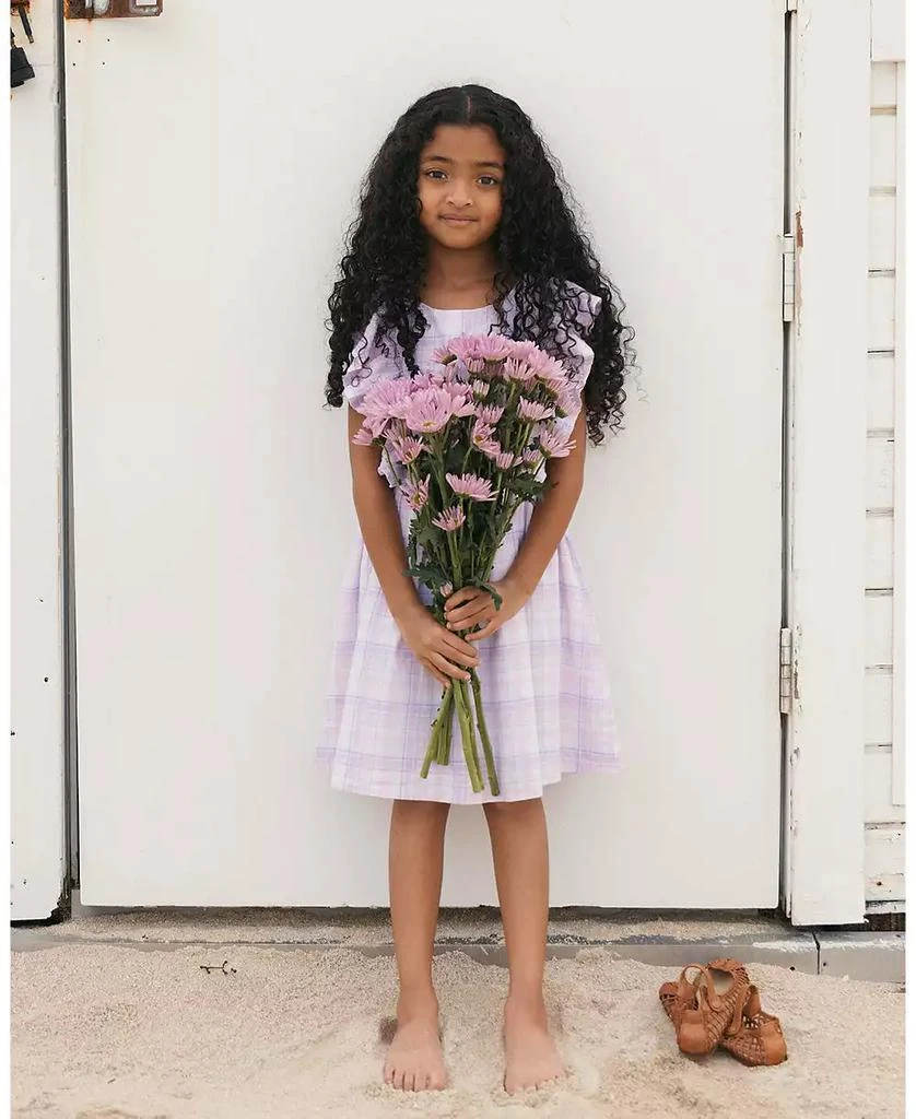 Hope 
Henry Little and Big Girls
 Linen Flutter Sleeve Pinafore Dress 2