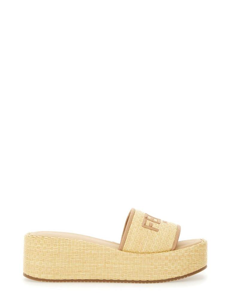 【関税込み】fendi FENDI SUNSHINE' SLIDES Fendi Sunshine 65MM Pequin Striped Platform Slides | Saks