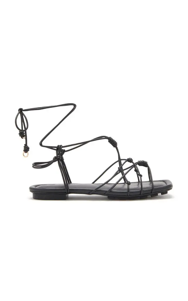 Ulla Johnson Ulla Johnson Freya Knotted Leather Sandals - Moda Operandi from Fashion US