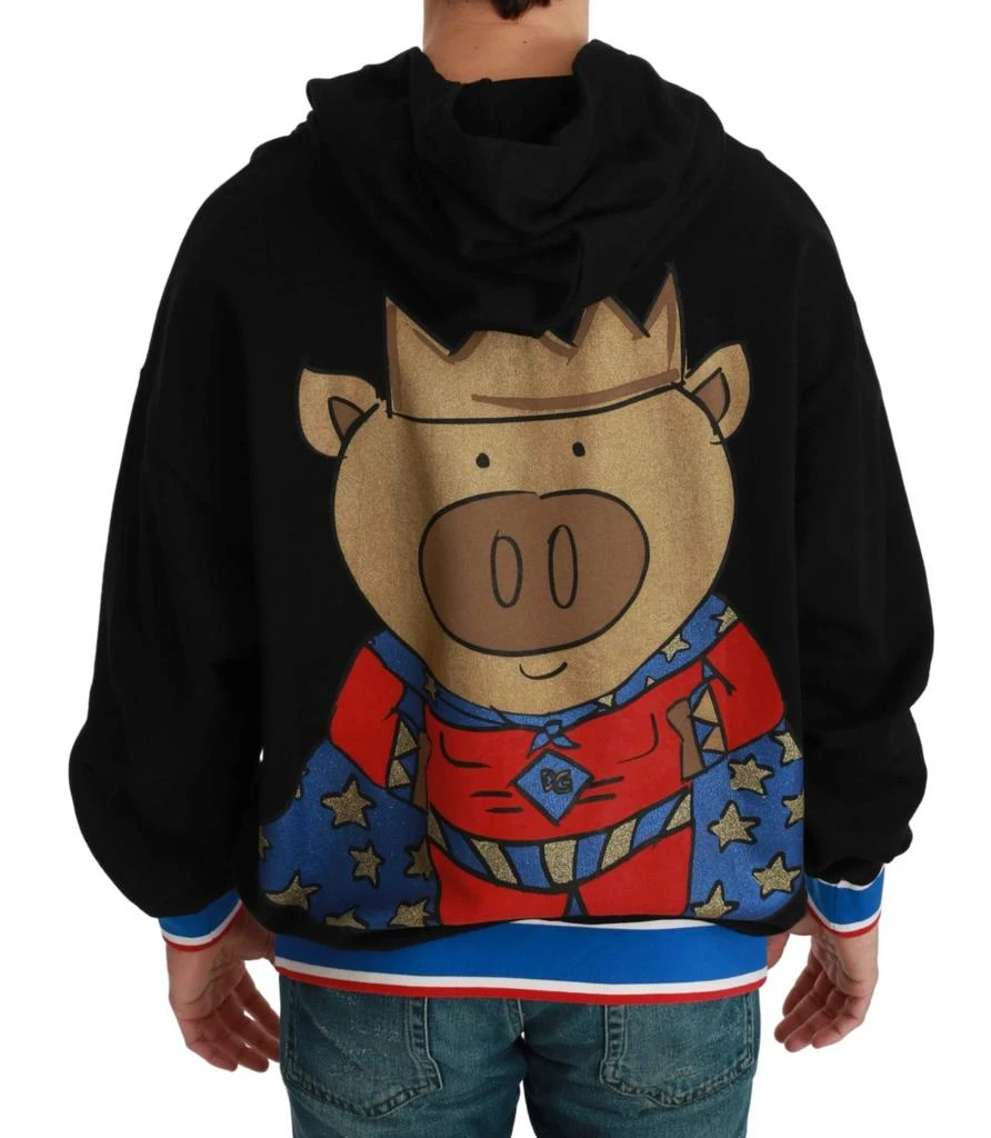Dolce & Gabbana Dolce & Gabbana  Black Sweater Pig of the Year Hooded 3