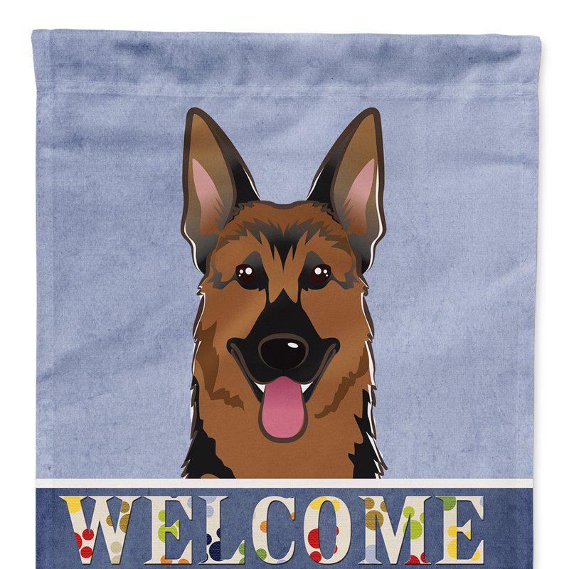 Caroline's Treasures 28 x 40 in. Polyester German Shepherd Welcome Flag Canvas House Size 2-Sided Heavyweight