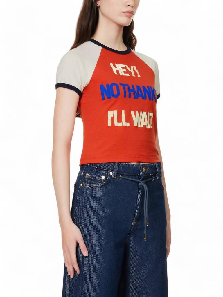 MOTHER The Itty Bitty Concert Ringer Tee In No Thanks