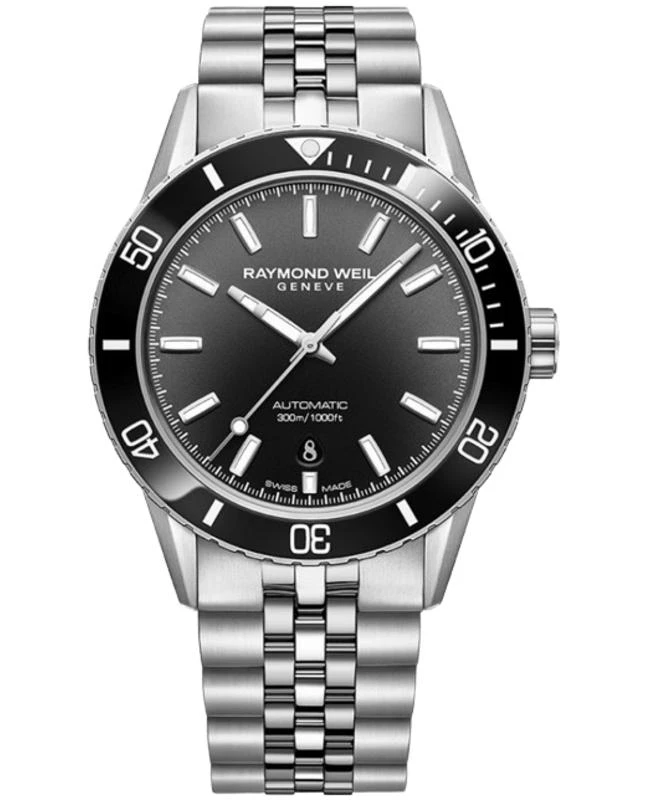 Raymond Weil Raymond Weil Freelancer Automatic Diver Black Dial Steel Men's Watch 2775-ST1-20051 1