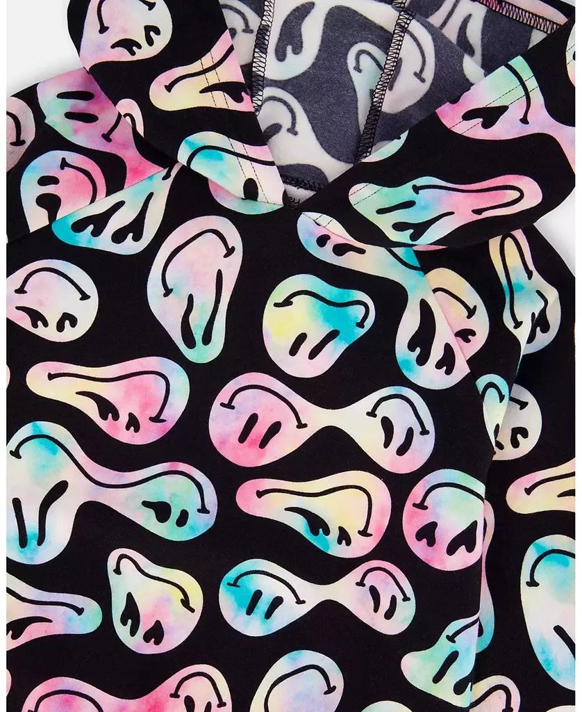 Deux par Deux Girl Pullover Fleece Hoodie Smiley Face Girl - Toddler|Child 4