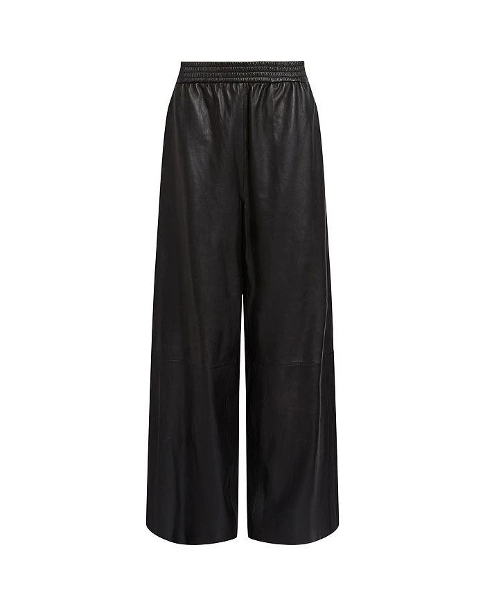 ALL SAINTS Wide Leg Leather Trousers 6