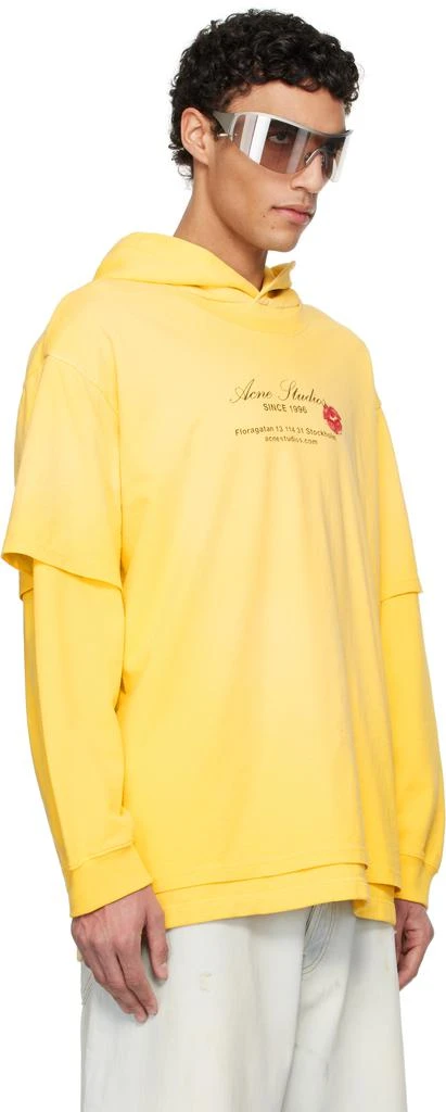 Acne Studios Yellow Double-Layered Hoodie 2